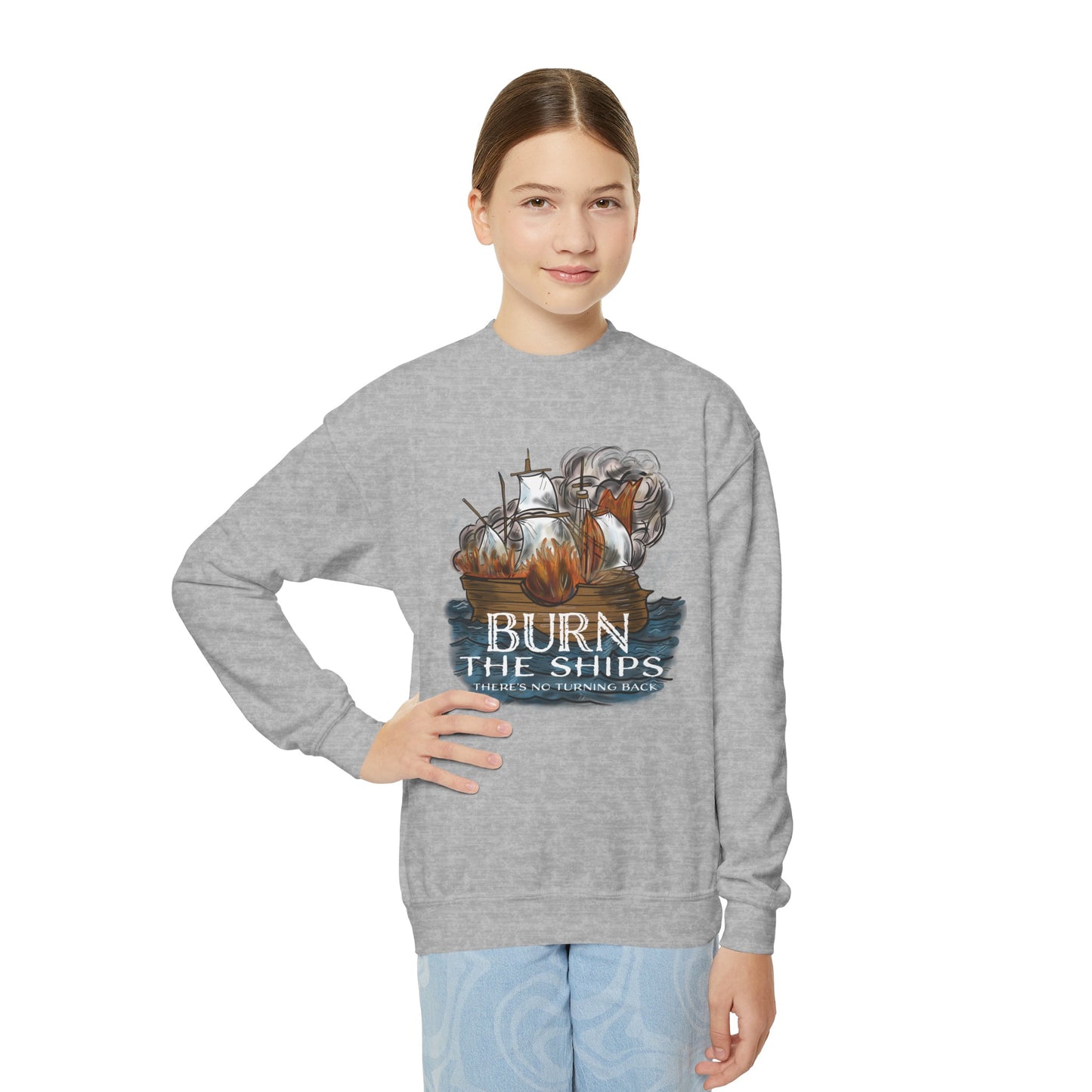 Burn the Ships Youth Crewneck Sweatshirt