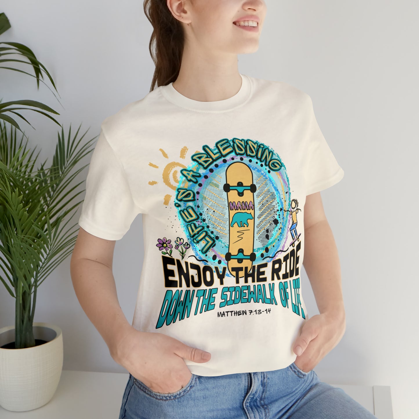 Skateboard Christian Mom- Enjoy the Ride (Green Pastures Apparel)