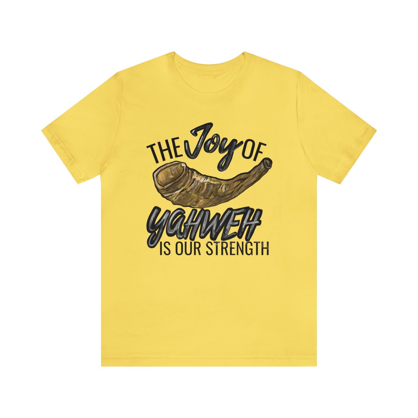 The Joy Of Yahweh Shofar Tee (Green Pastures Apparel)