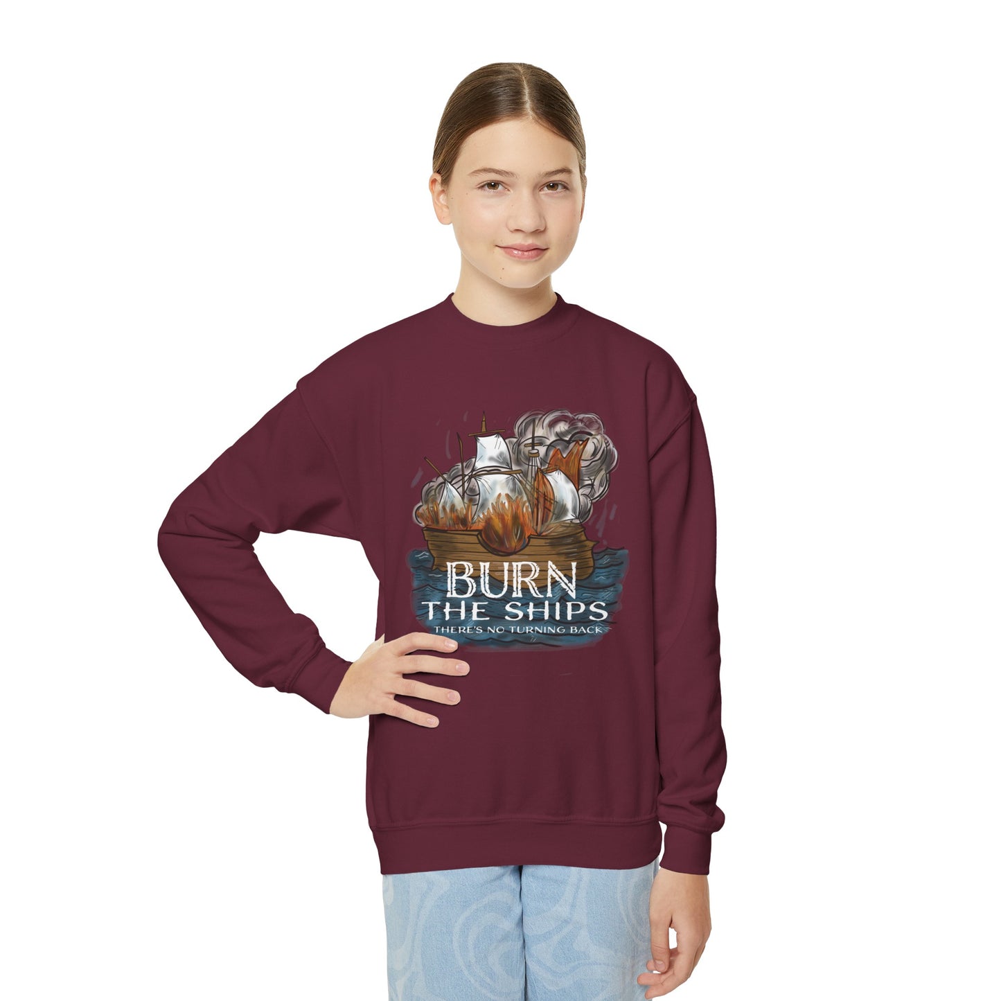 Burn the Ships Youth Crewneck Sweatshirt