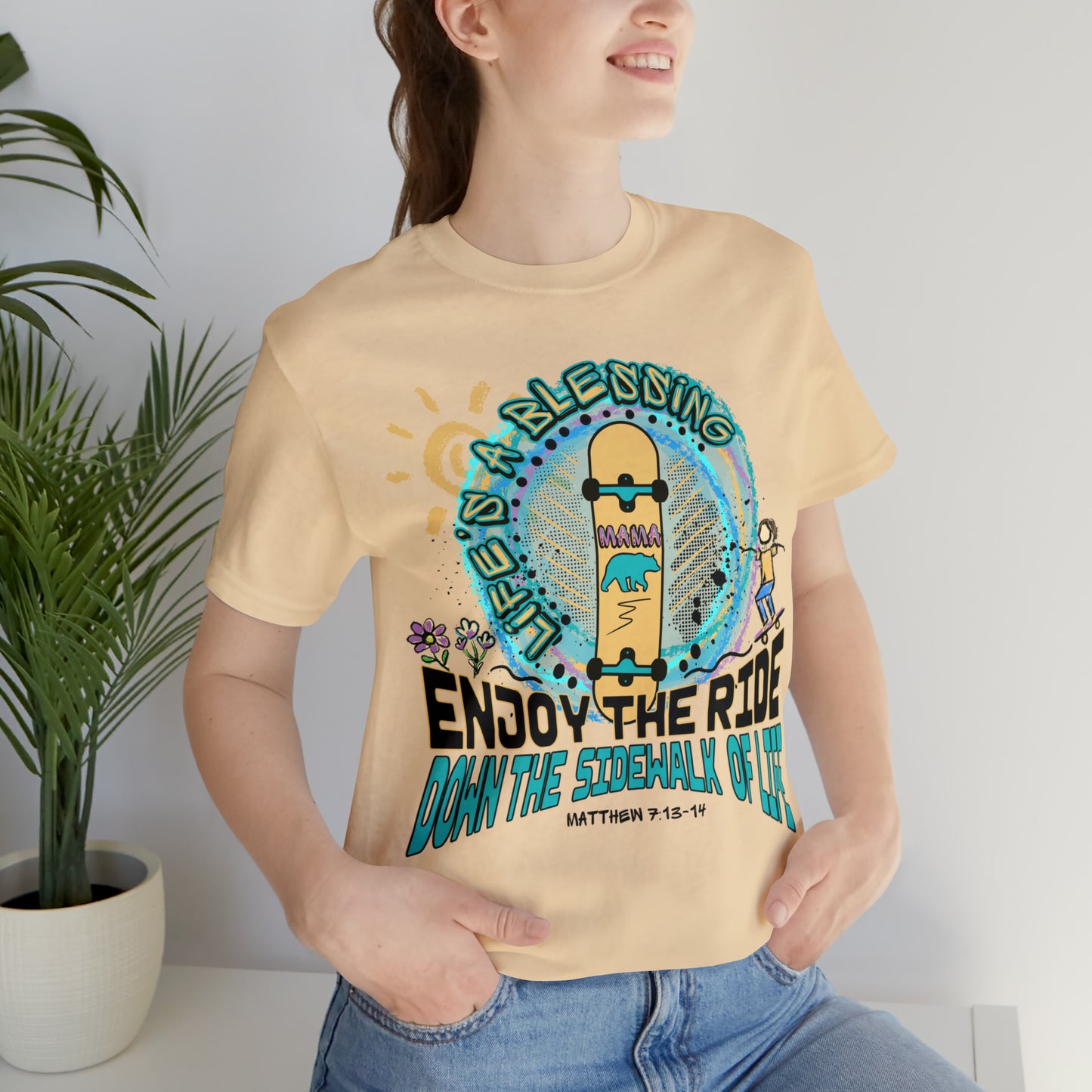 Skateboard Christian Mom- Enjoy the Ride (Green Pastures Apparel)