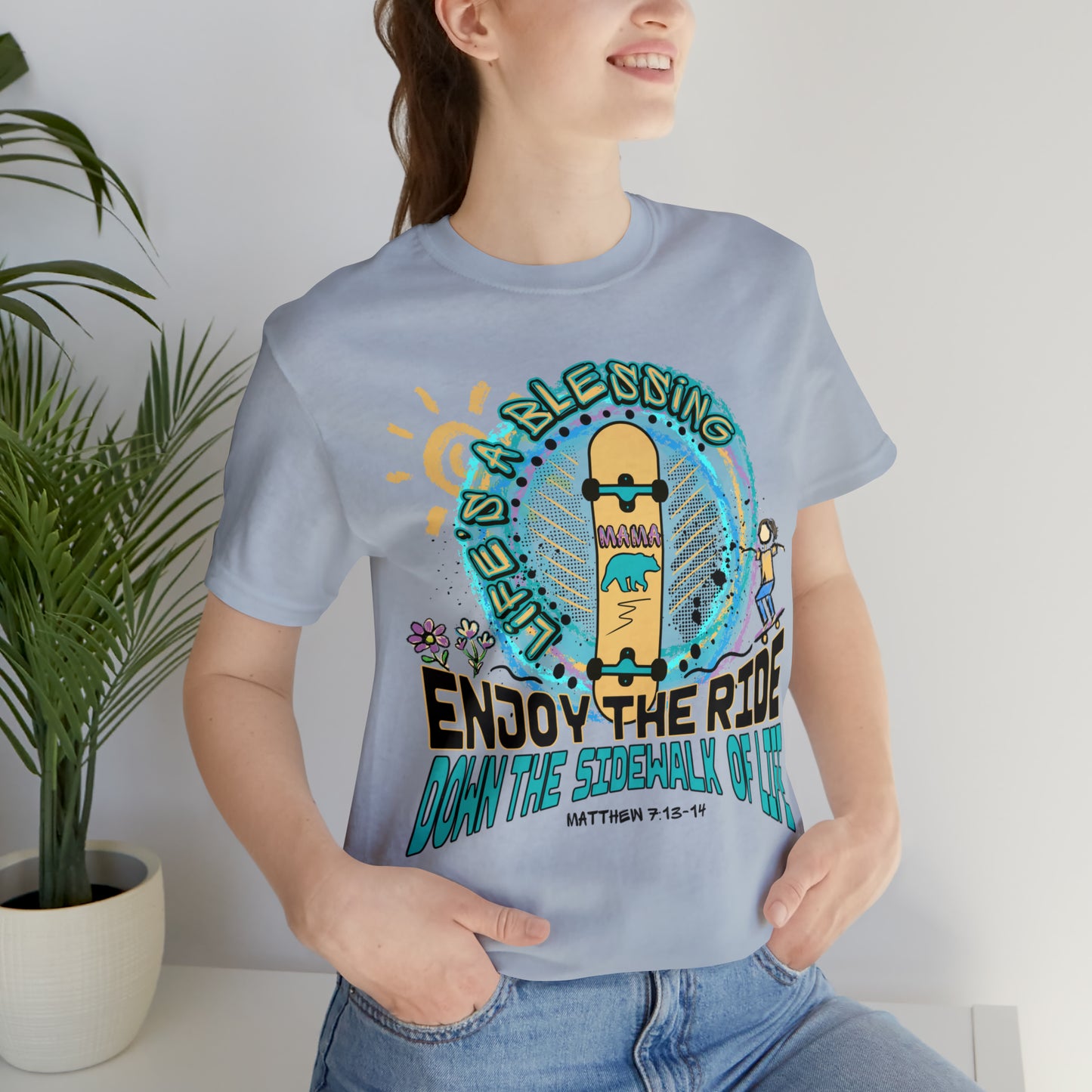 Skateboard Christian Mom- Enjoy the Ride (Green Pastures Apparel)