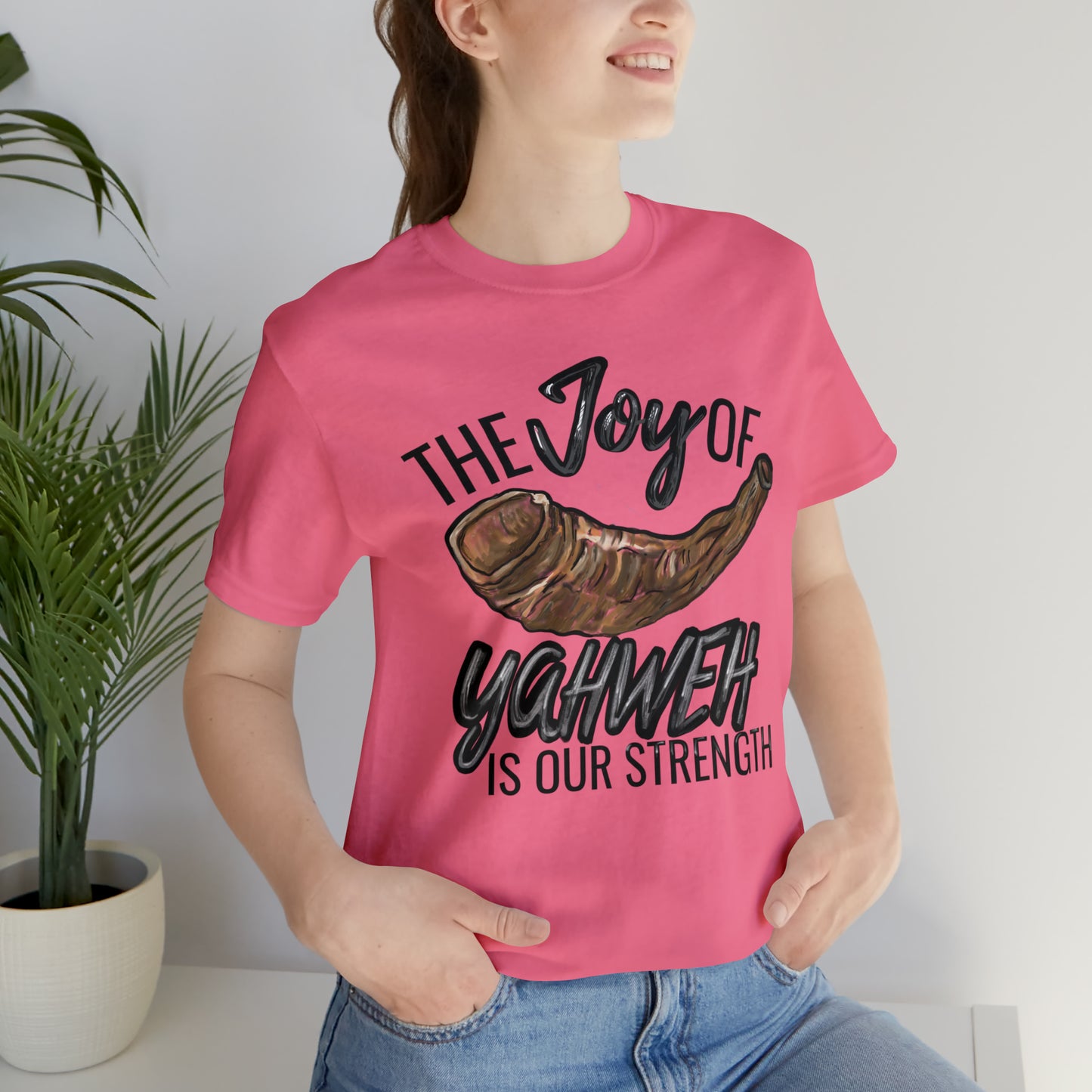 The Joy Of Yahweh Shofar Tee (Green Pastures Apparel)