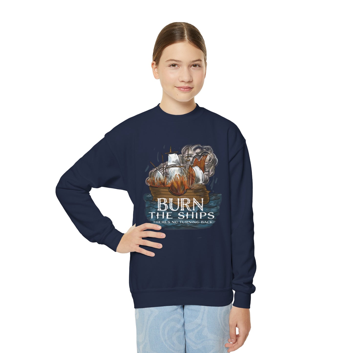 Burn the Ships Youth Crewneck Sweatshirt