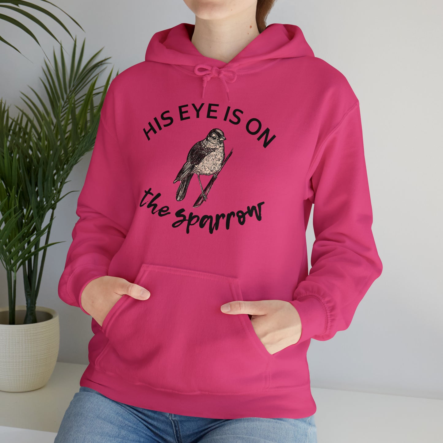 His Eye is on the Sparrow Hooded Sweatshirt (Green Pastures Apparel)